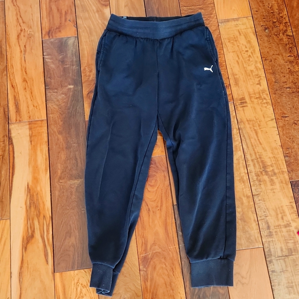 XS womens black puma sweat pants